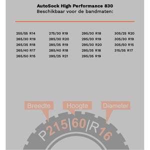 AutoSock High Performance 830